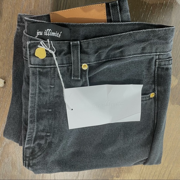 NWT French designer Jeu Illimite black jeans - Picture 4 of 11